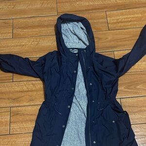Old Navy Navy Blue Hooded Anorak Jacket